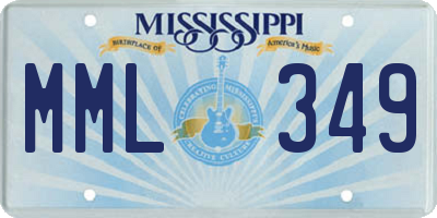MS license plate MML349