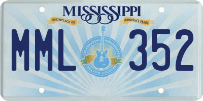 MS license plate MML352