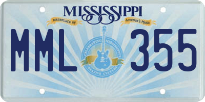 MS license plate MML355