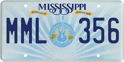 MS license plate MML356