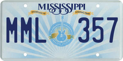MS license plate MML357