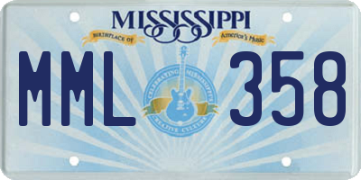 MS license plate MML358