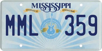 MS license plate MML359
