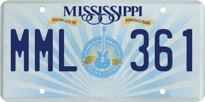 MS license plate MML361