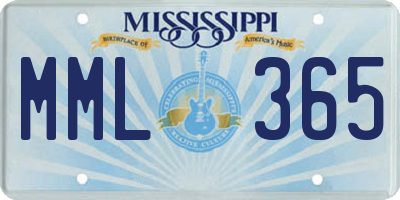 MS license plate MML365