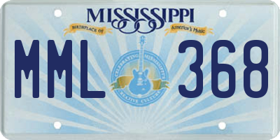 MS license plate MML368