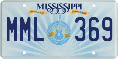 MS license plate MML369