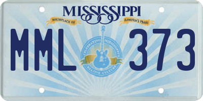 MS license plate MML373