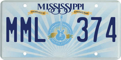 MS license plate MML374