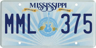 MS license plate MML375