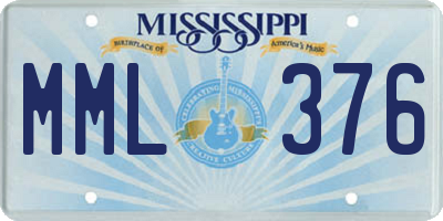 MS license plate MML376
