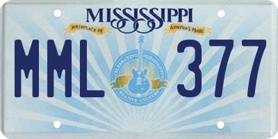 MS license plate MML377