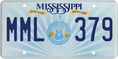 MS license plate MML379