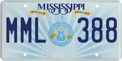 MS license plate MML388