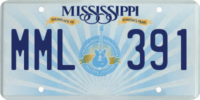 MS license plate MML391