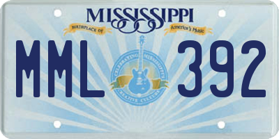 MS license plate MML392