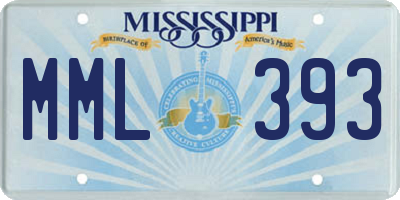 MS license plate MML393