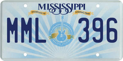 MS license plate MML396