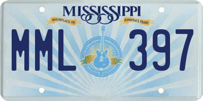 MS license plate MML397