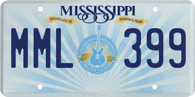 MS license plate MML399