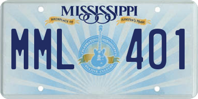 MS license plate MML401