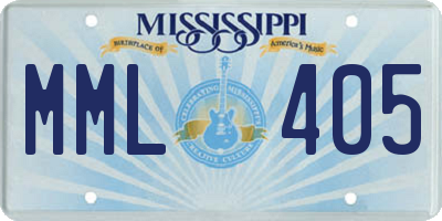 MS license plate MML405