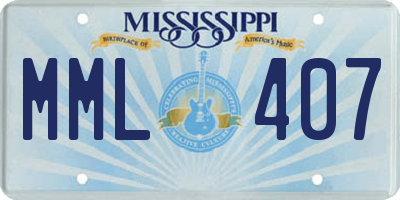 MS license plate MML407