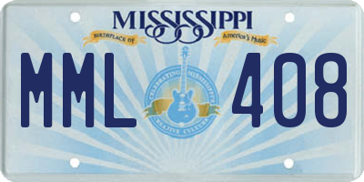 MS license plate MML408