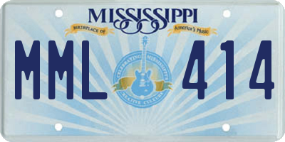 MS license plate MML414