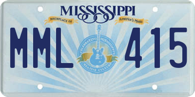 MS license plate MML415