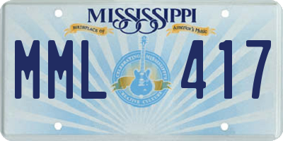MS license plate MML417