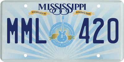 MS license plate MML420