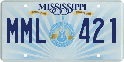 MS license plate MML421