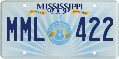MS license plate MML422