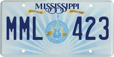 MS license plate MML423