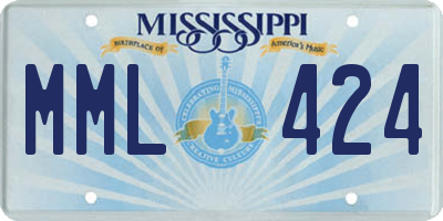 MS license plate MML424