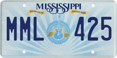 MS license plate MML425