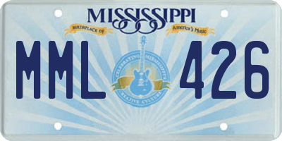 MS license plate MML426