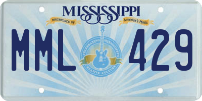 MS license plate MML429
