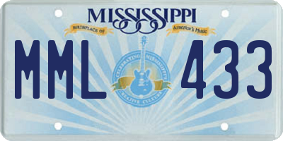 MS license plate MML433