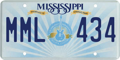 MS license plate MML434