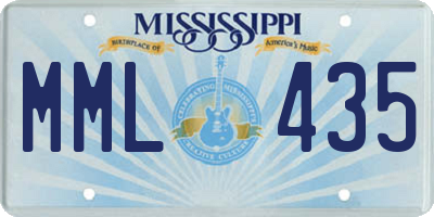 MS license plate MML435