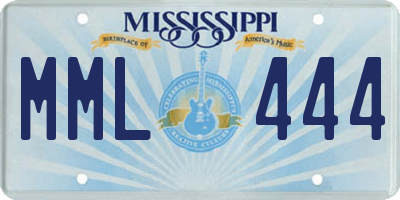MS license plate MML444