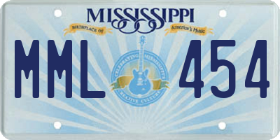 MS license plate MML454