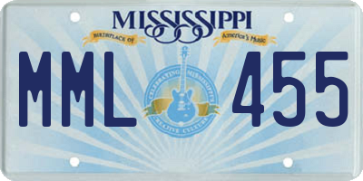 MS license plate MML455