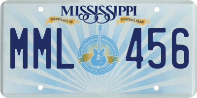 MS license plate MML456
