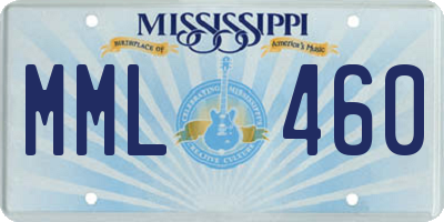 MS license plate MML460