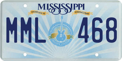 MS license plate MML468