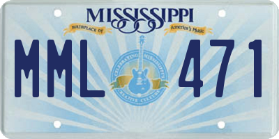 MS license plate MML471
