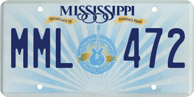 MS license plate MML472